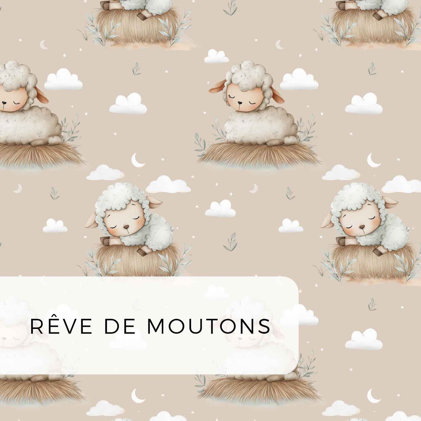 Couverture en minky | Rêve de moutons