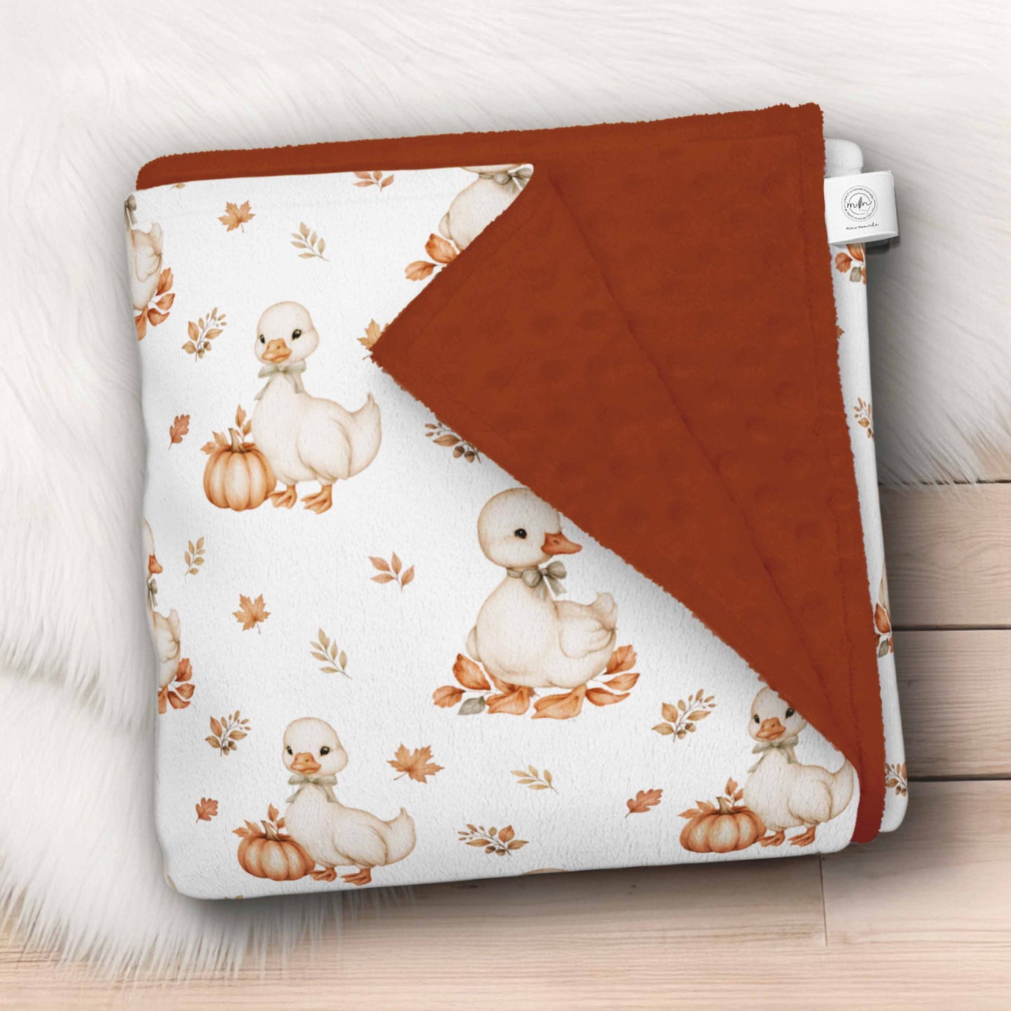Couverture en minky | Oies automnales