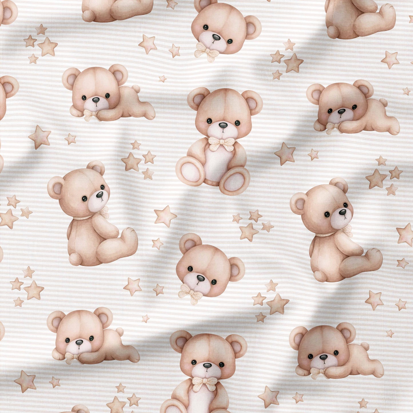 Banque de motif | Créez votre produit | Ourson beige étoilé