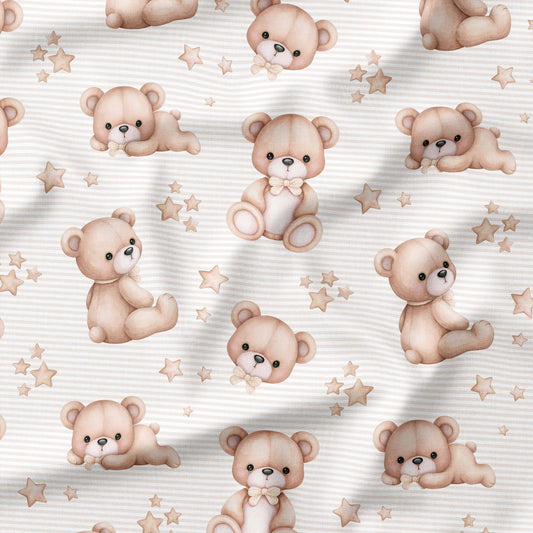 Banque de motif | Créez votre produit | Ourson beige étoilé