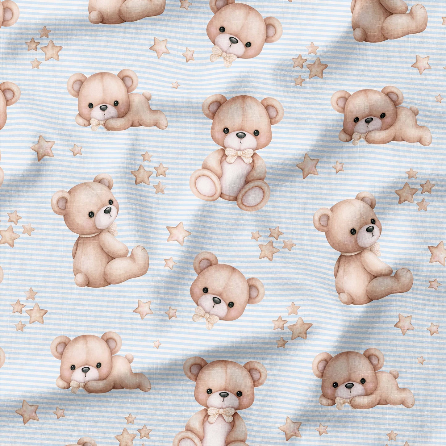Banque de motif | Créez votre produit | Ourson bleu étoilé