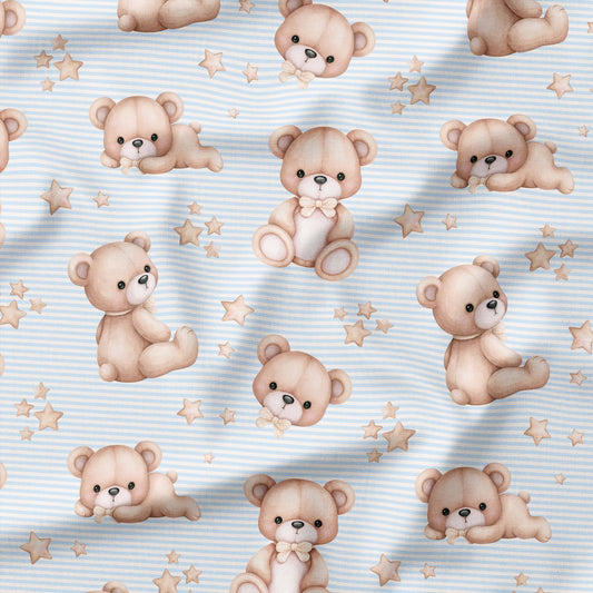 Banque de motif | Créez votre produit | Ourson bleu étoilé