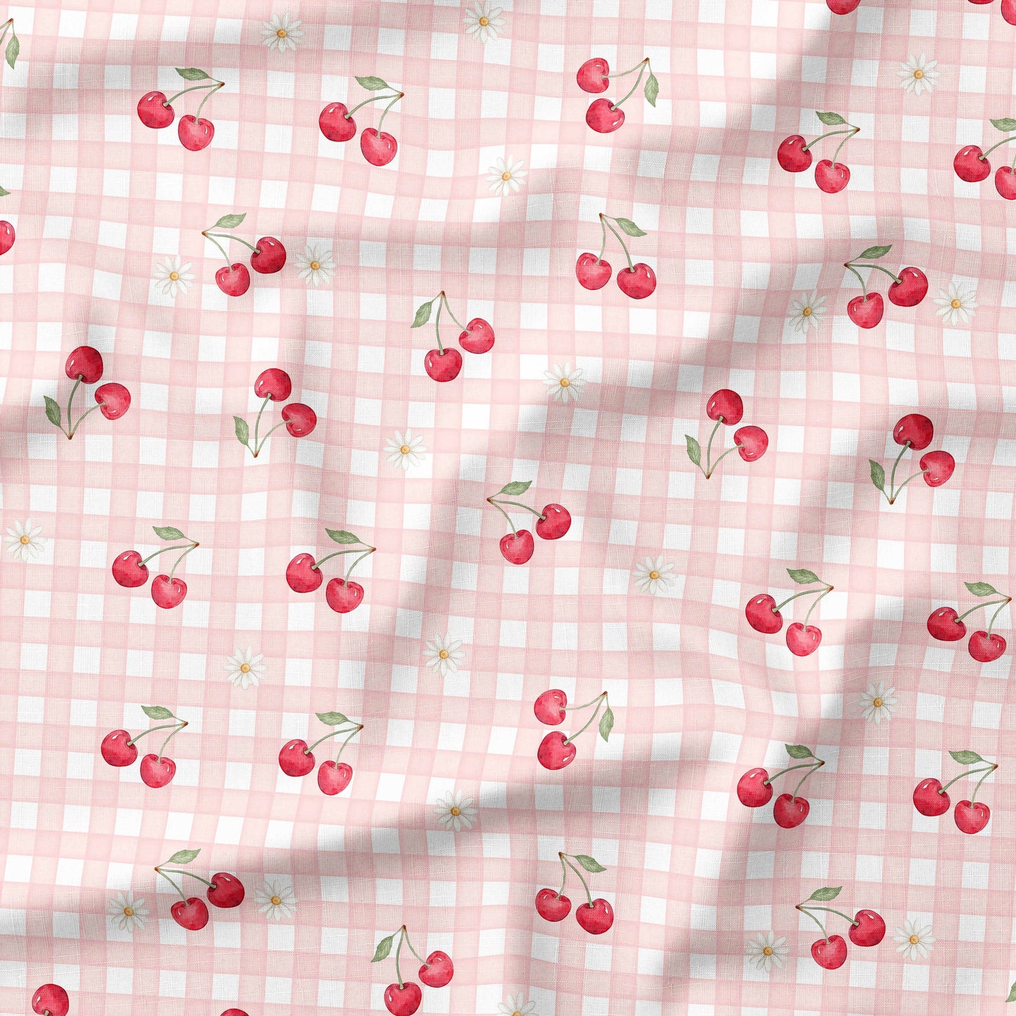Banque de motif | Créez votre produit | Cerises et marguerites