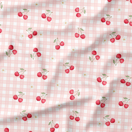 Banque de motif | Créez votre produit | Cerises et marguerites