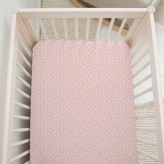 Drap contour pour bassinette | Pois roses Douce Forêt
