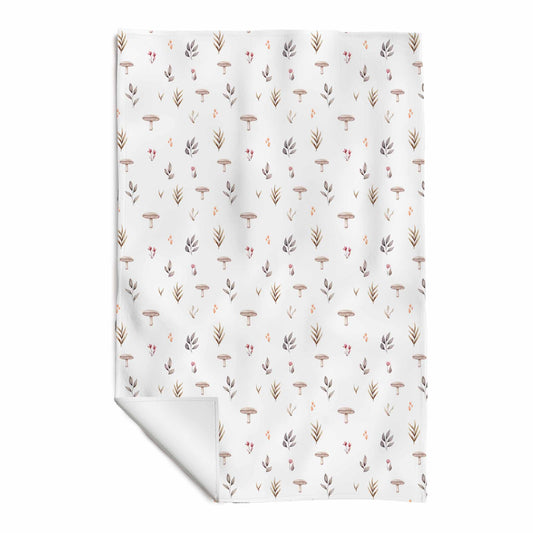 Serviette de plage en microfibre | Champignons Forêt Rosée