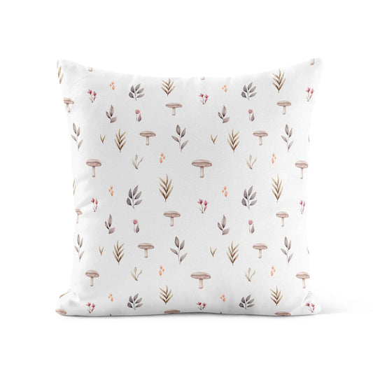 Housse de coussin | Champignons Forêt Rosée