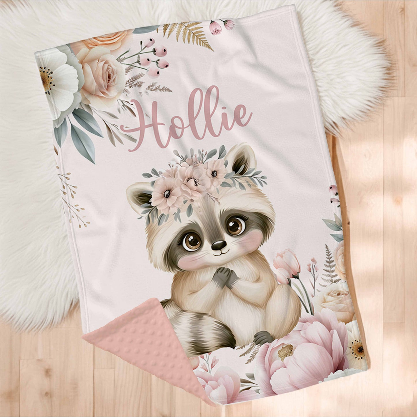 Couverture en minky personnalisée | Douce forêt animal au choix