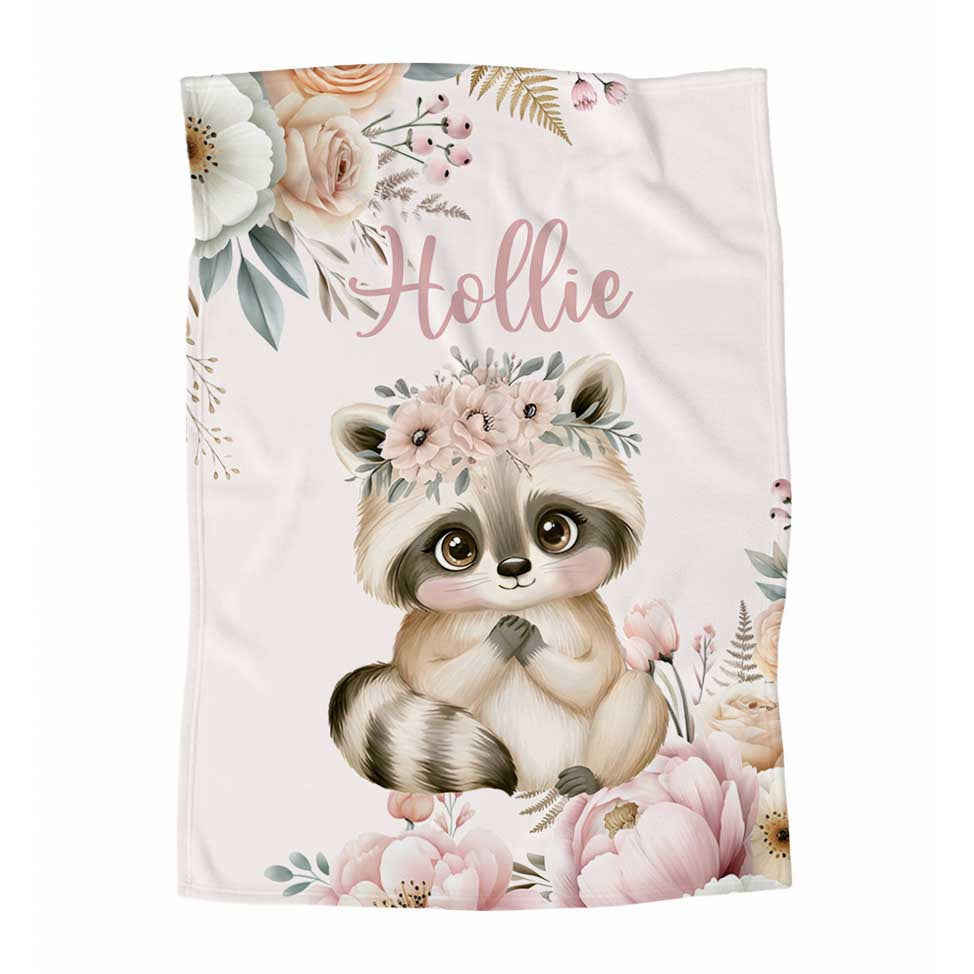 Couverture en minky personnalisée | Douce forêt animal au choix