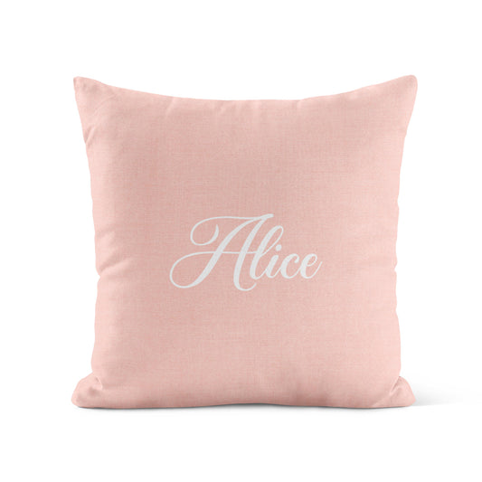 Housse de coussin personnalisée | Abricot pâle texturé avec prénom