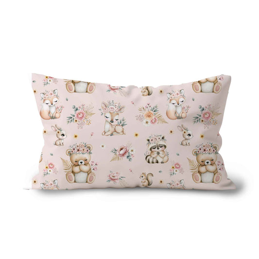 Couvre-oreiller standard | Douce Forêt fond rose