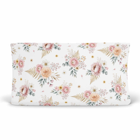 Housse pour matelas à langer | Fleuri Douce Forêt