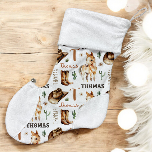 Bas de Noël | Country Cactus prénom répétitif