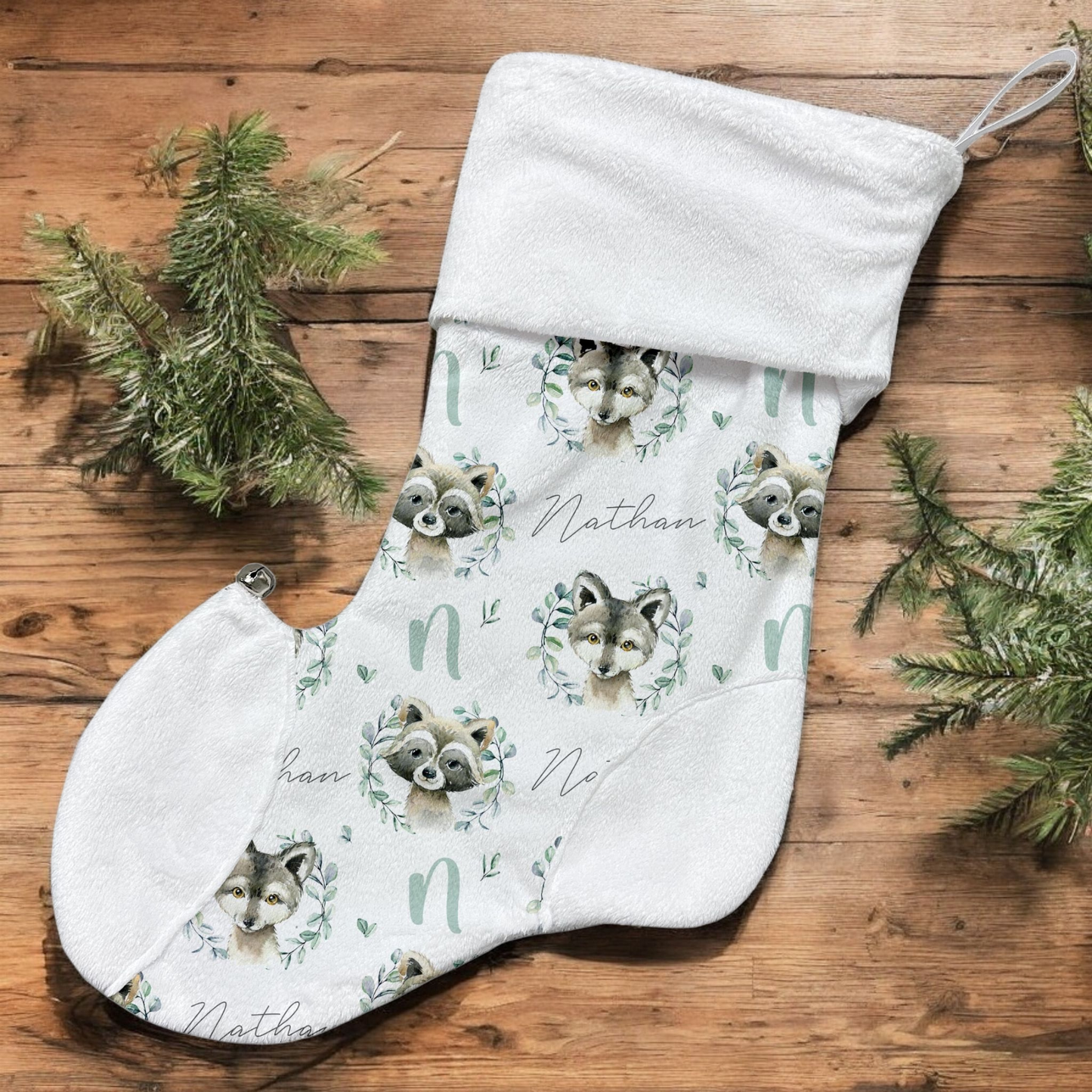 Bas de Noël | Loup Raton eucalyptus prénom répétitif