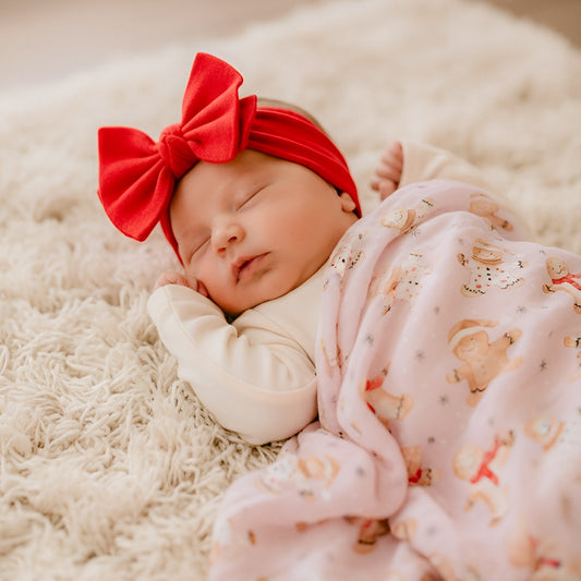 Couverture en mousseline de bambou | Tibiscuit rose