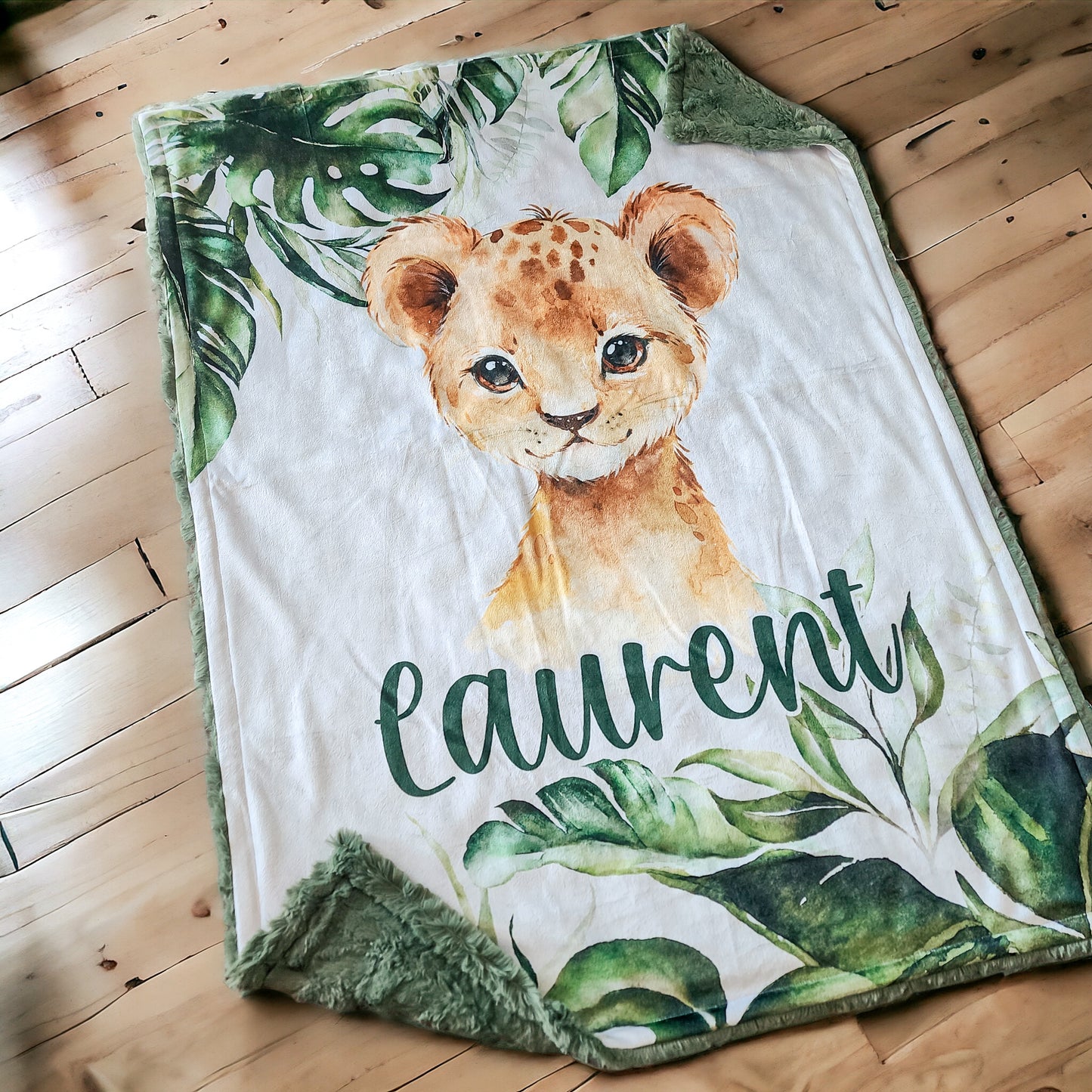 Couverture personnalisée | Animal au choix | Plantes Tropicales