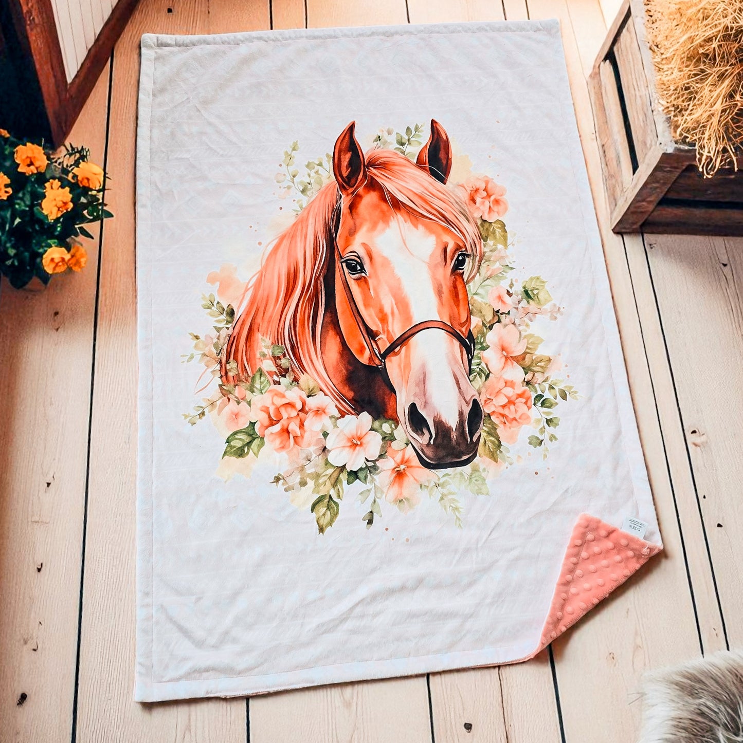 Couverture en minky | Vie de cheval