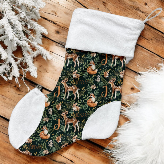 Bas de Noël | Forêt Enchantée prénom répétitif