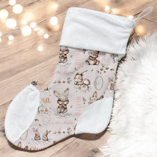 Bas de Noël | Daisy bunny prénom répétitif