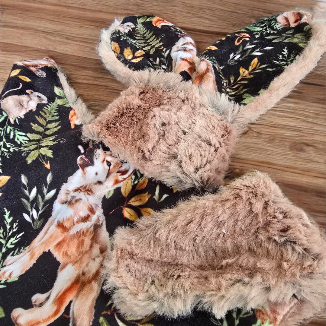 Lapinou | Loup de la Forêt enchantée fond noir