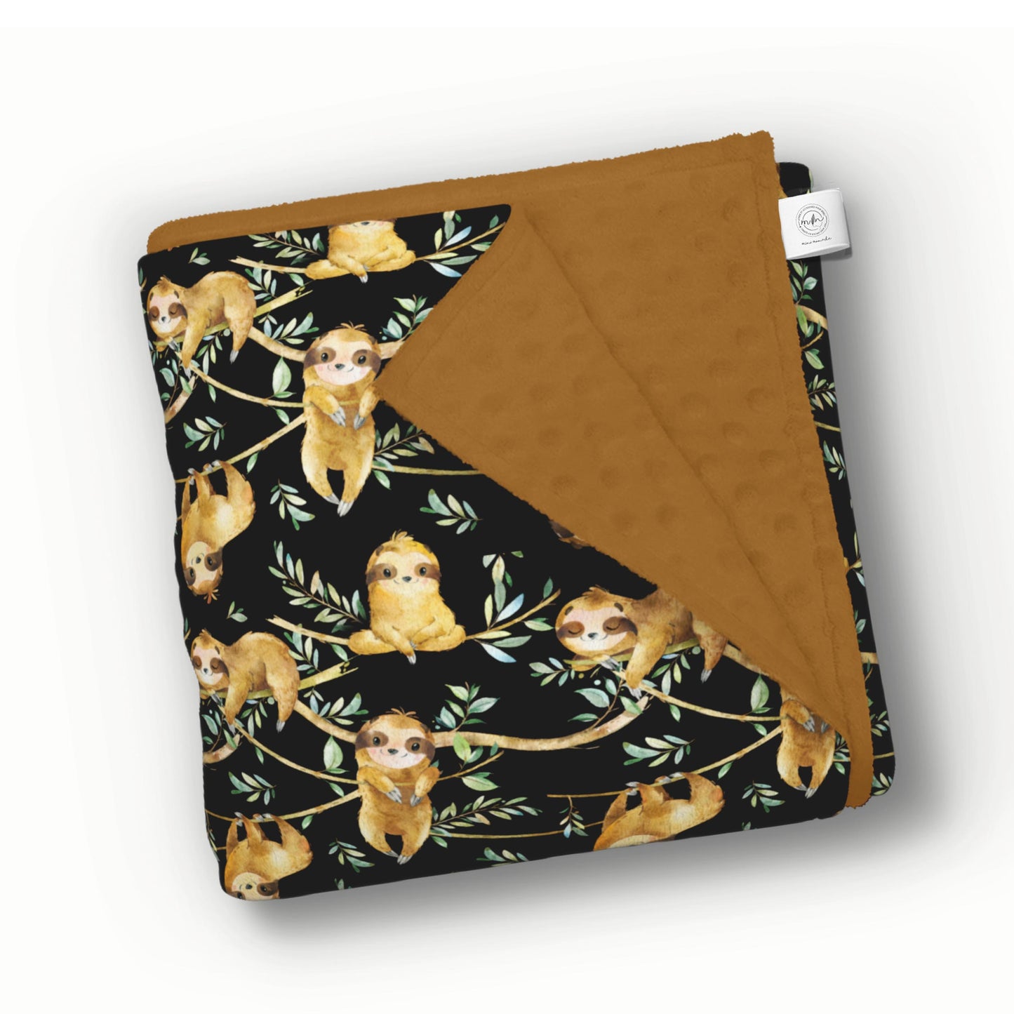 Doudou en minky | Vigne Paresseux fond noir