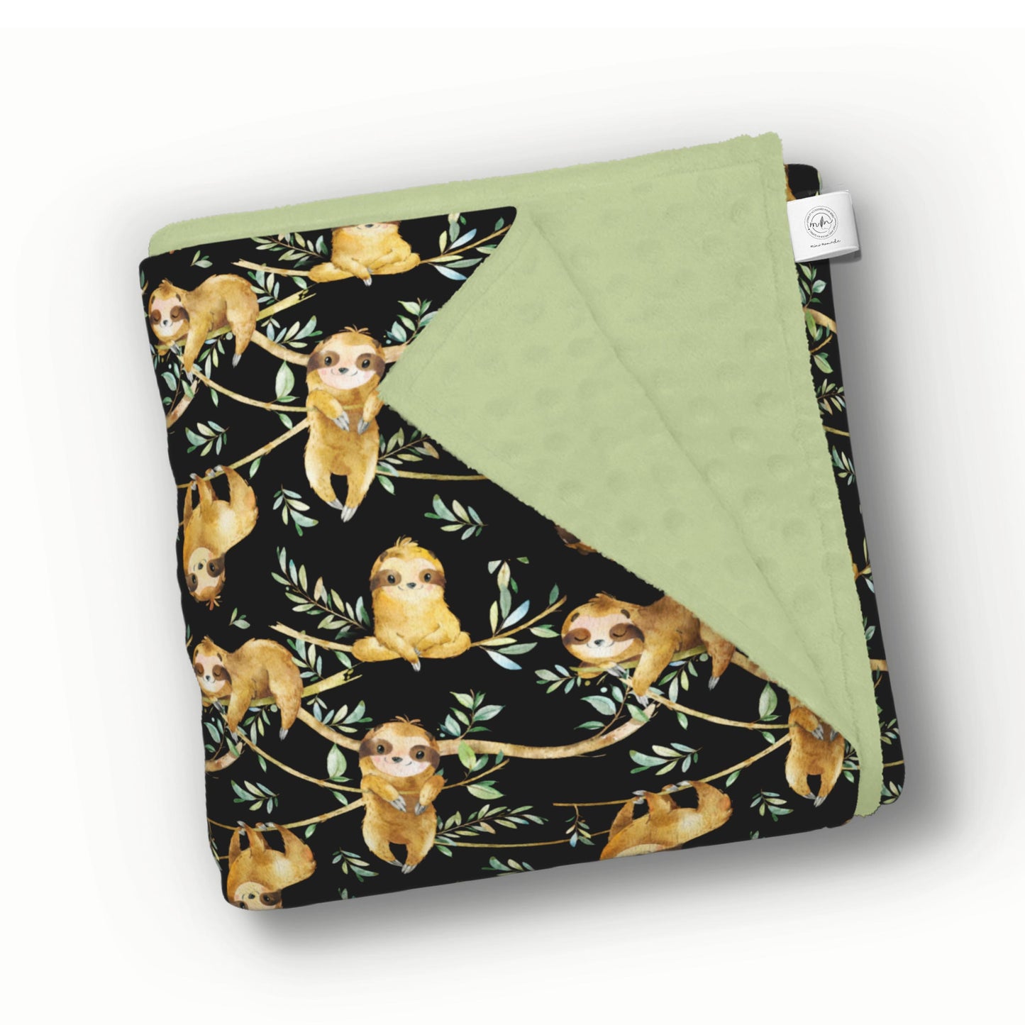 Doudou en minky | Vigne Paresseux fond noir