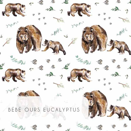Tissu | Bébé ours eucalyptus