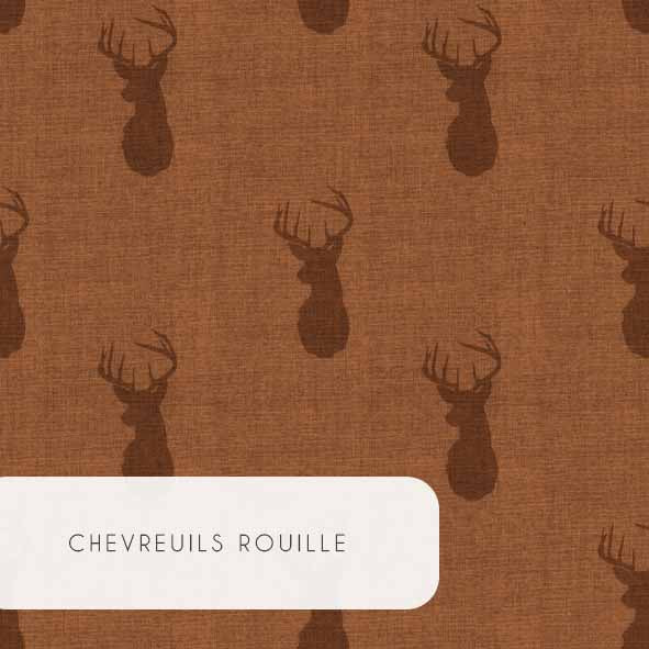 Tissu | Chevreuils rouille