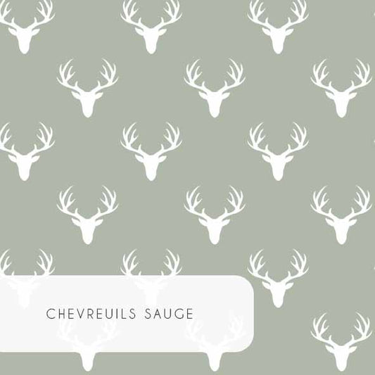 Tissu | Chevreuils sauge
