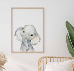 Affiche numérique | Éléphant aquarelle seul