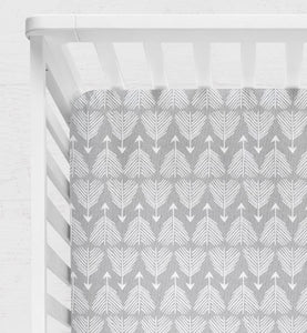 Drap contour pour bassinette | Fléchettes grises