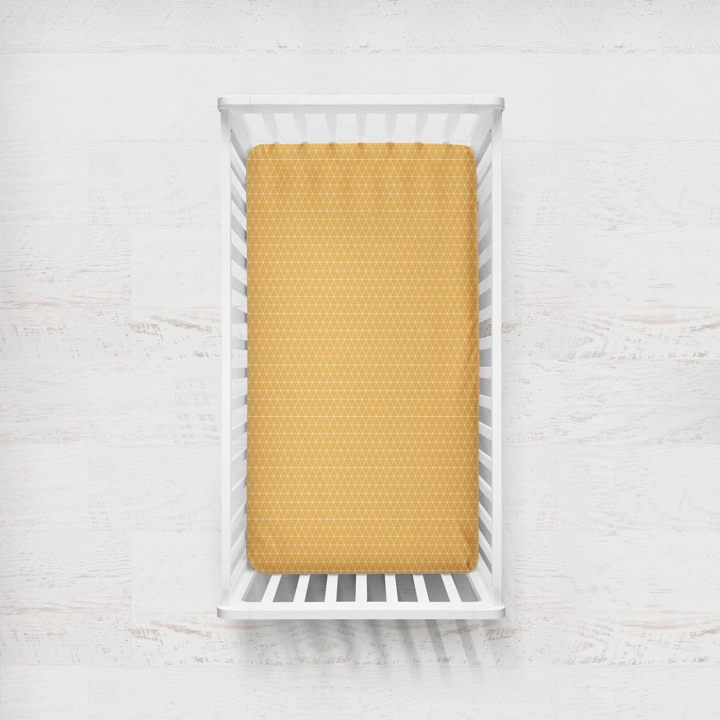 Drap contour pour bassinette | Géométrique moutarde