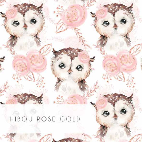 Tissu | Hibou rose gold