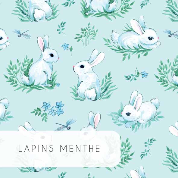 Tissu | Lapins Menthe