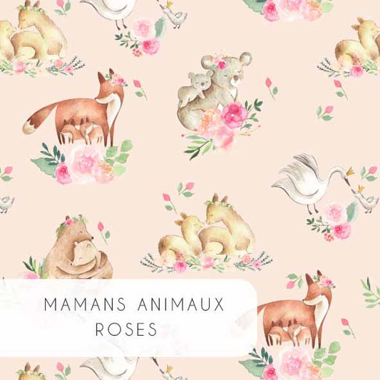 Tissu | Mamans Animaux Roses