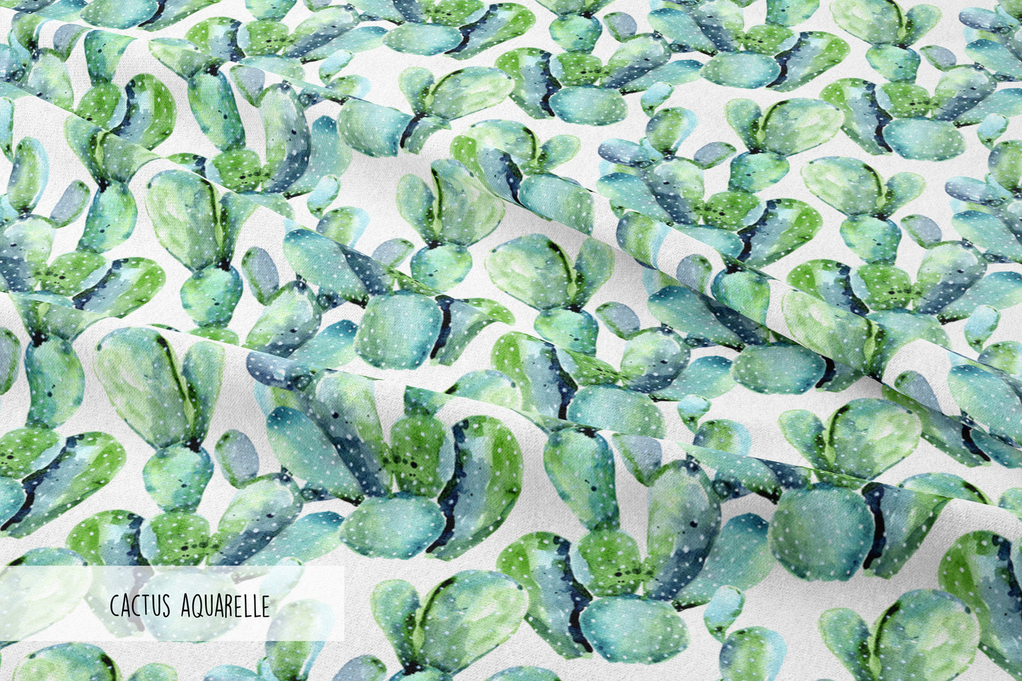 Drap contour pour bassinette | Cactus aquarelle