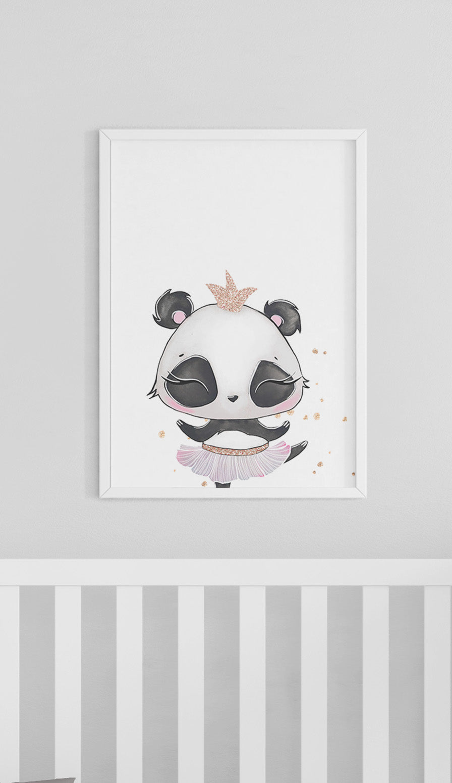Affiche numérique | Panda ballerine